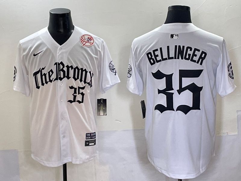 Men 2025 New York Yankees #35 Bellinger White Five generations Joint Name Nike MLB Jersey style 6->oakland raiders->NFL Jersey